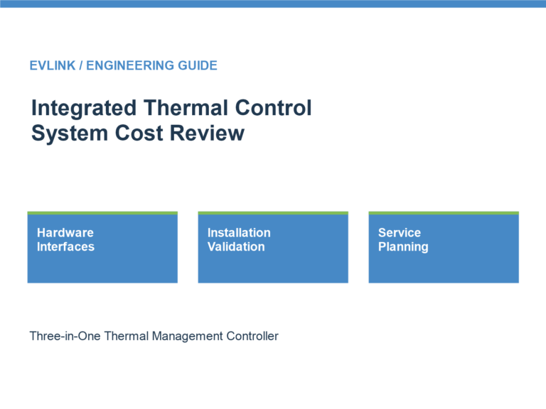 Integrated thermal control system cost review: hardware interfaces, installation validation, and service planning.